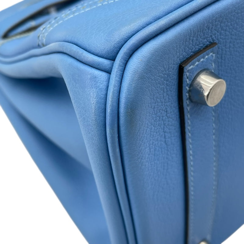 エルメス HERMES バーキン30 ギリーズ A刻 ブルーパラダイス SV金具 トリヨン レディース ハンドバッグ