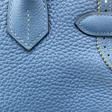 エルメス HERMES バーキン30 ギリーズ A刻 ブルーパラダイス SV金具 トリヨン レディース ハンドバッグ