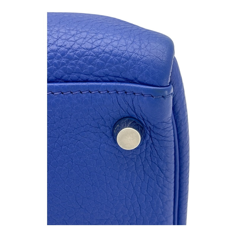 エルメス HERMES ケリー32 内縫い □O刻 ブルーエレクトリック SV金具 トリヨンモーリス レディース ショルダーバッグ