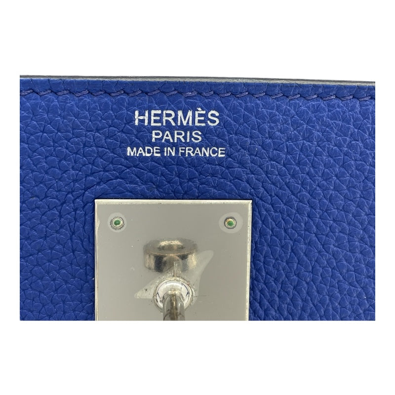 エルメス HERMES ケリー32 内縫い □O刻 ブルーエレクトリック SV金具 トリヨンモーリス レディース ショルダーバッグ