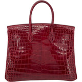 エルメス HERMES バーキン35 □F刻 ブレイズ GD金具 ポロサスリセ レディース ハンドバッグ