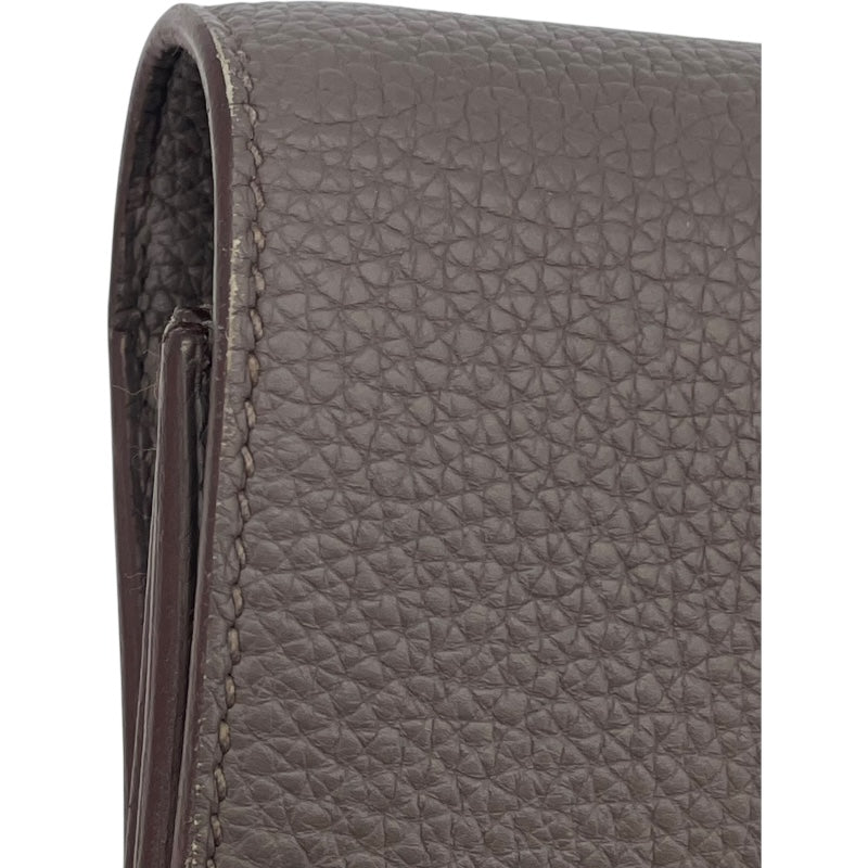 エルメス HERMES サックアデペッシュ38□ □Q刻 エタン SV金具 トゴ メンズ ハンドバッグ