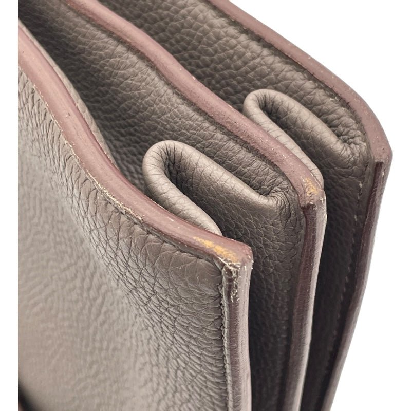 エルメス HERMES サックアデペッシュ38□ □Q刻 エタン SV金具 トゴ メンズ ハンドバッグ