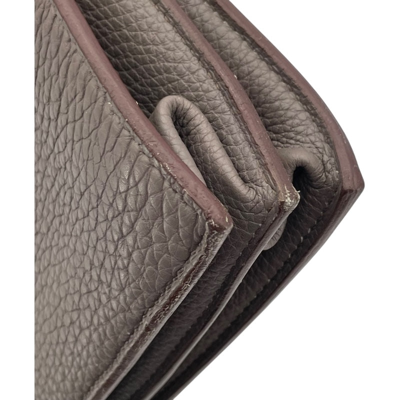 エルメス HERMES サックアデペッシュ38□ □Q刻 エタン SV金具 トゴ メンズ ハンドバッグ