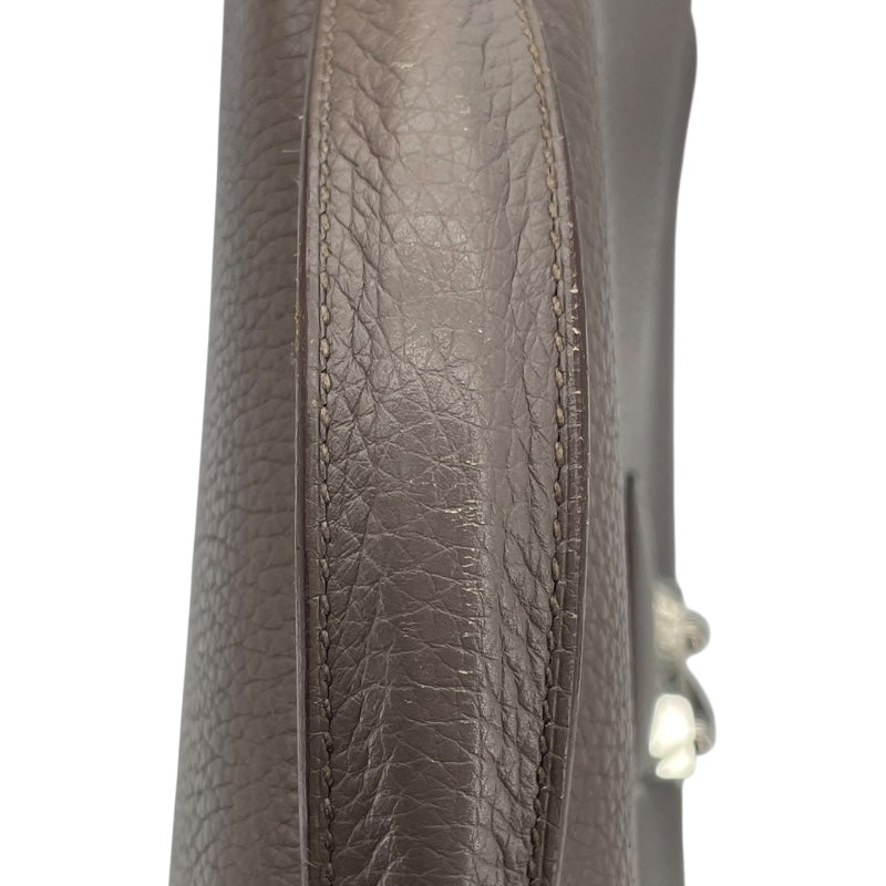 エルメス HERMES サックアデペッシュ38□ □Q刻 エタン SV金具 トゴ メンズ ハンドバッグ