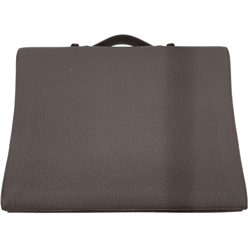 エルメス HERMES サックアデペッシュ38□ □Q刻 エタン SV金具 トゴ メンズ ハンドバッグ