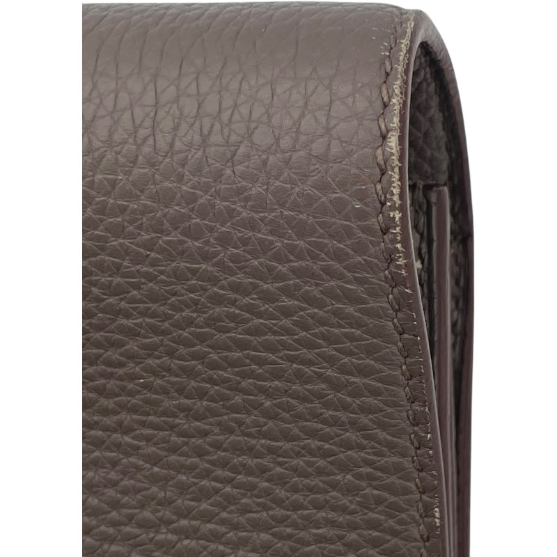 エルメス HERMES サックアデペッシュ38□ □Q刻 エタン SV金具 トゴ メンズ ハンドバッグ