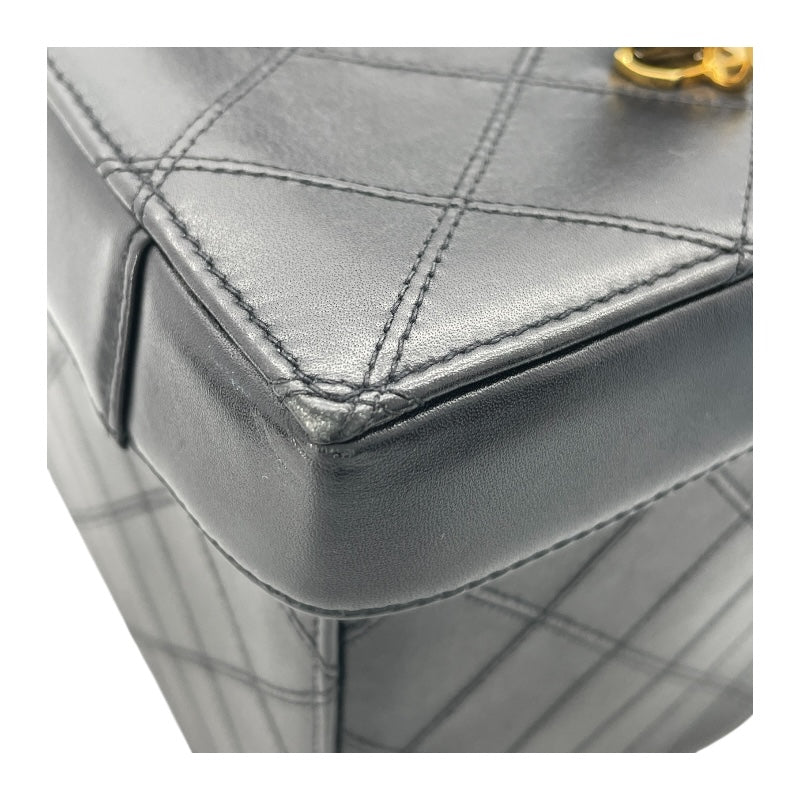 シャネル CHANEL ビコローレ バニティ 31番台 ブラック GD金具 カーフスキン レディース ポーチ