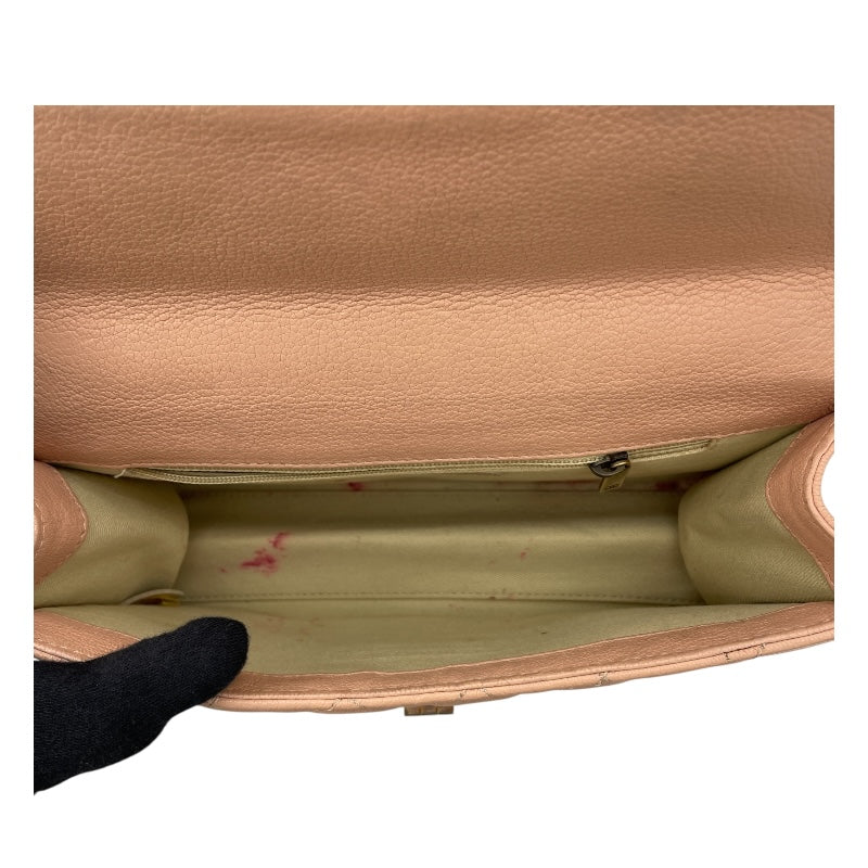 シャネル CHANEL 2.55 ショルダーバッグ 17番台 ピンクベージュ GD金具 ラム レディース