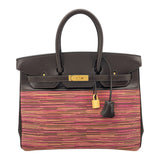 エルメス HERMES バーキン35 ヴィブラード □G刻 エベンヌ マットGD金具 ボックスカーフ レディース ハンドバッグ