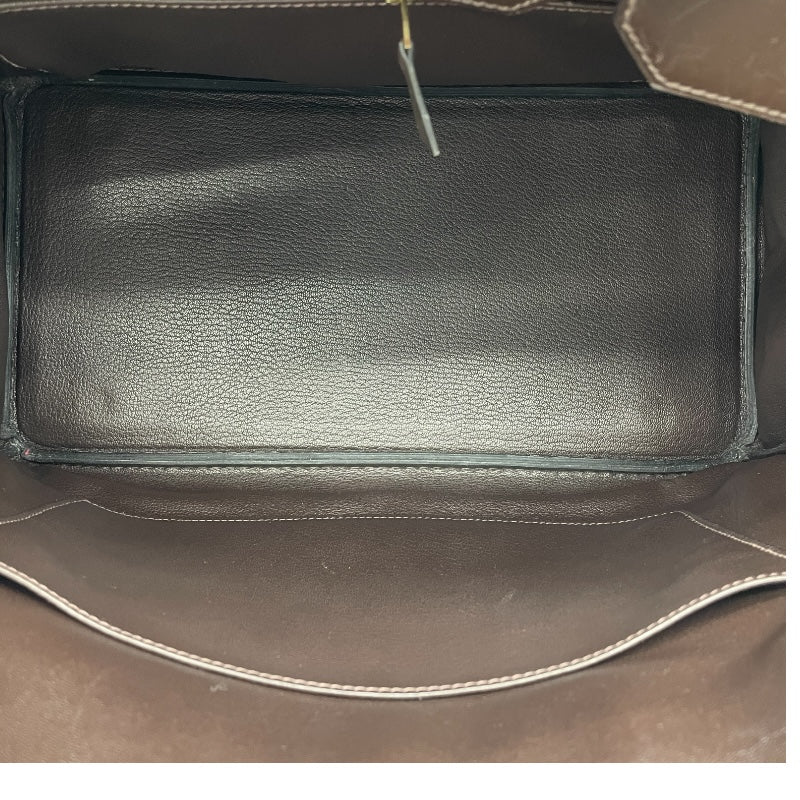 エルメス HERMES バーキン35 ヴィブラード □G刻 エベンヌ マットGD金具 ボックスカーフ レディース ハンドバッグ