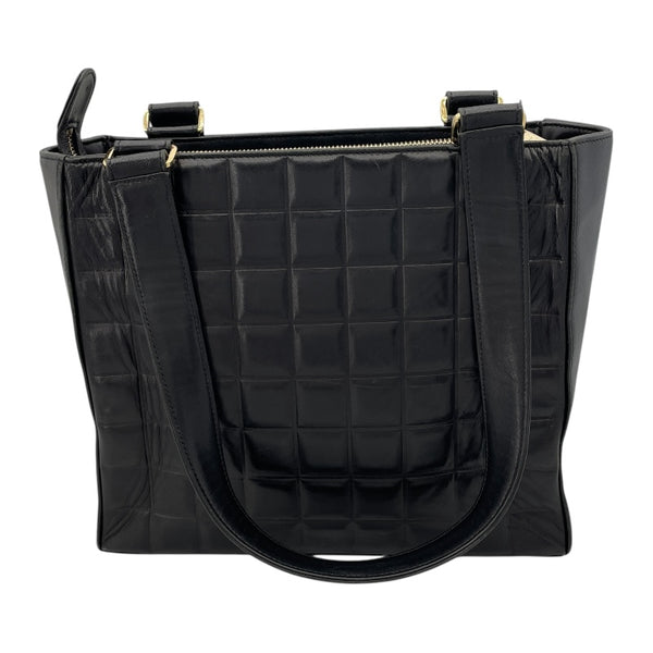 シャネル CHANEL チョコバー トートバッグ A17809 7番台 ブラック GD金具 ラムスキン レディース トートバッグ