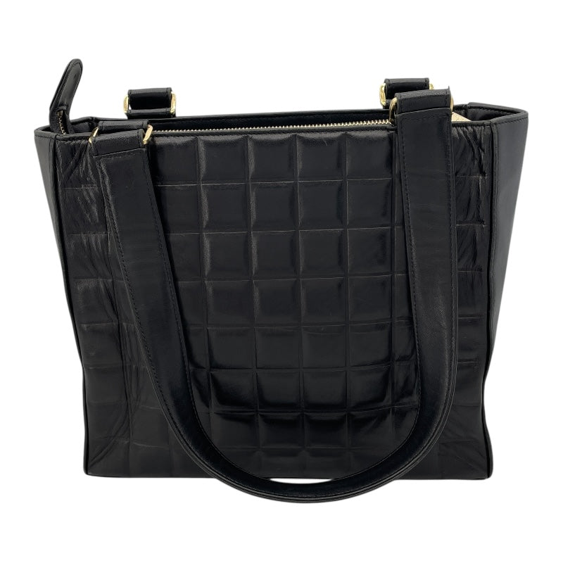 シャネル CHANEL チョコバー トートバッグ A17809 7番台 ブラック GD金具 ラムスキン レディース トートバッグ