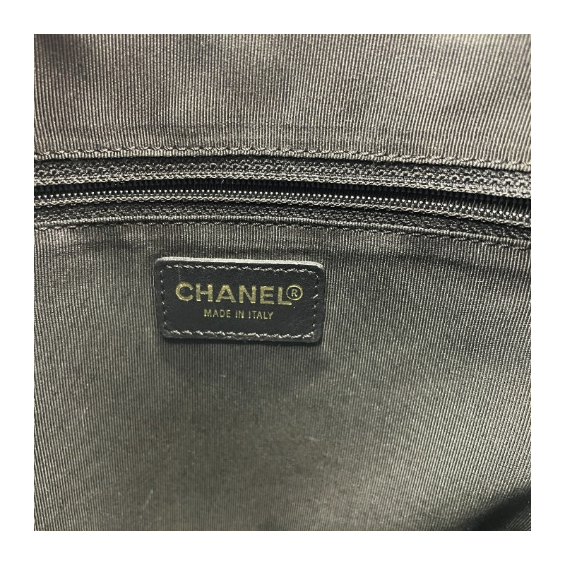 シャネル CHANEL チョコバー トートバッグ A17809 7番台 ブラック GD金具 ラムスキン レディース トートバッグ