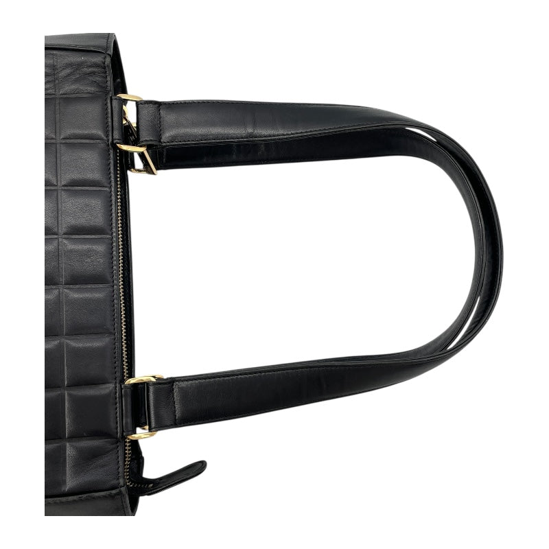 シャネル CHANEL チョコバー トートバッグ A17809 7番台 ブラック GD金具 ラムスキン レディース トートバッグ