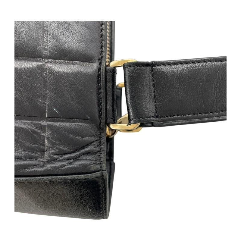 シャネル CHANEL チョコバー トートバッグ A17809 7番台 ブラック GD金具 ラムスキン レディース トートバッグ