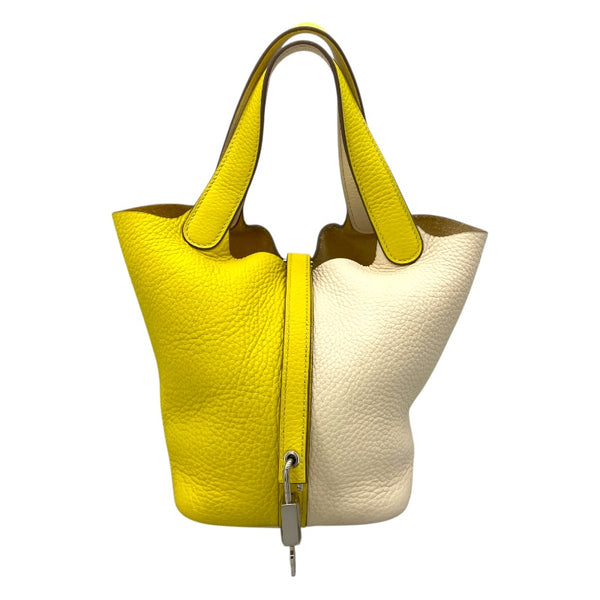 エルメス HERMES ピコタンロックPM カザック Y刻 ライム ナタ SV金具 トリヨンクレマンス レディース ハンドバッグ