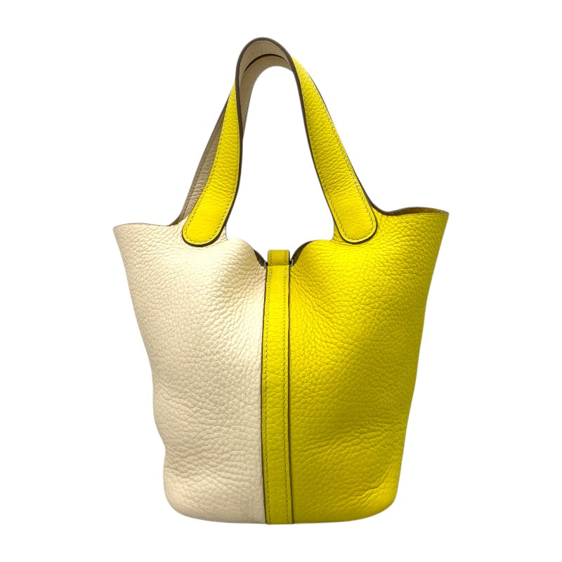 エルメス HERMES ピコタンロックPM カザック Y刻 ライム ナタ SV金具 トリヨンクレマンス レディース ハンドバッグ