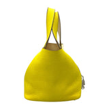 エルメス HERMES ピコタンロックPM カザック Y刻 ライム ナタ SV金具 トリヨンクレマンス レディース ハンドバッグ