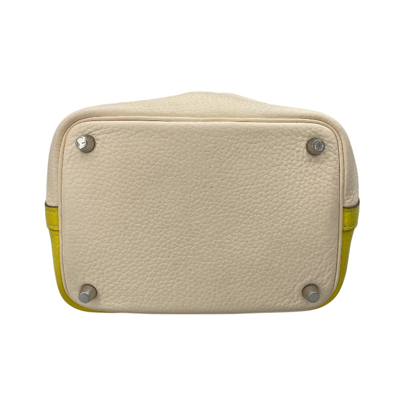 エルメス HERMES ピコタンロックPM カザック Y刻 ライム ナタ SV金具 トリヨンクレマンス レディース ハンドバッグ