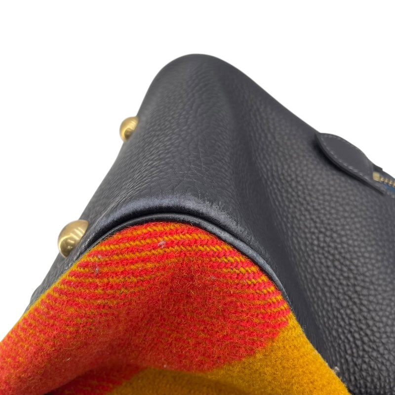 エルメス HERMES ヴィクトリア □B刻 レッドxブラウン GD金具 ウール ユニセックス ショルダーバッグ