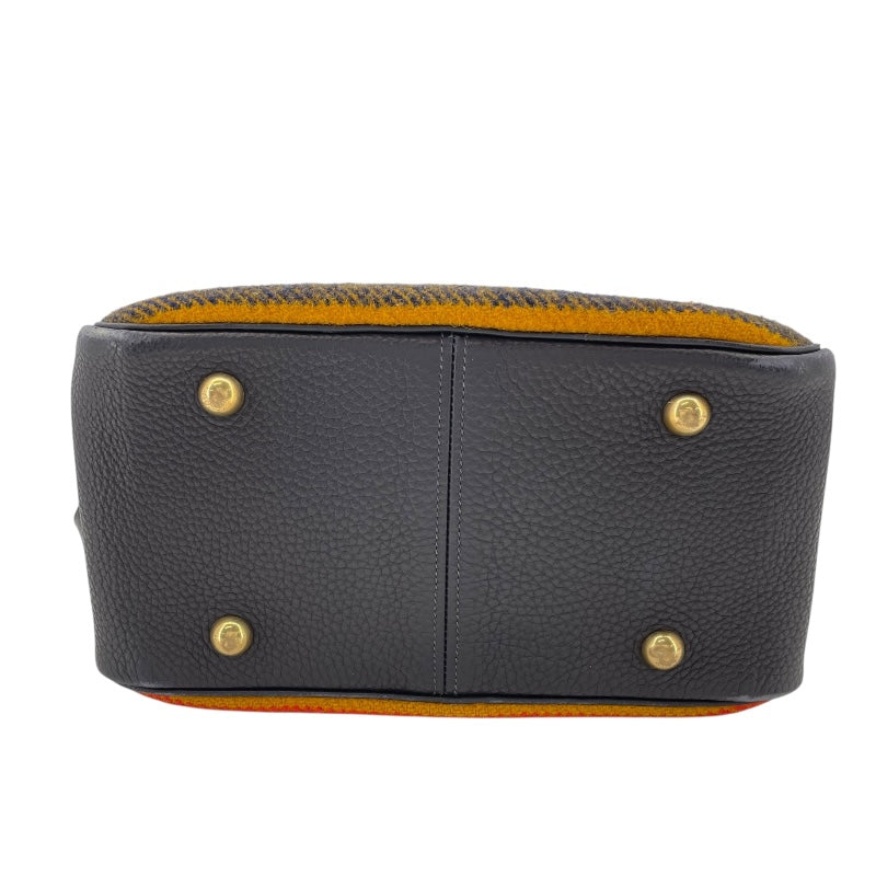 エルメス HERMES ヴィクトリア □B刻 レッドxブラウン GD金具 ウール ユニセックス ショルダーバッグ