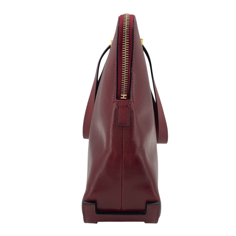 エルメス HERMES エスカバーダ □P刻 ルージュアッシュ GD金具 ボックスカーフ レディース ハンドバッグ