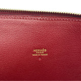 エルメス HERMES エスカバーダ □P刻 ルージュアッシュ GD金具 ボックスカーフ レディース ハンドバッグ