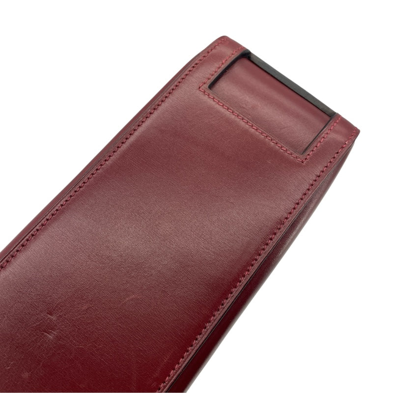 エルメス HERMES エスカバーダ □P刻 ルージュアッシュ GD金具 ボックスカーフ レディース ハンドバッグ