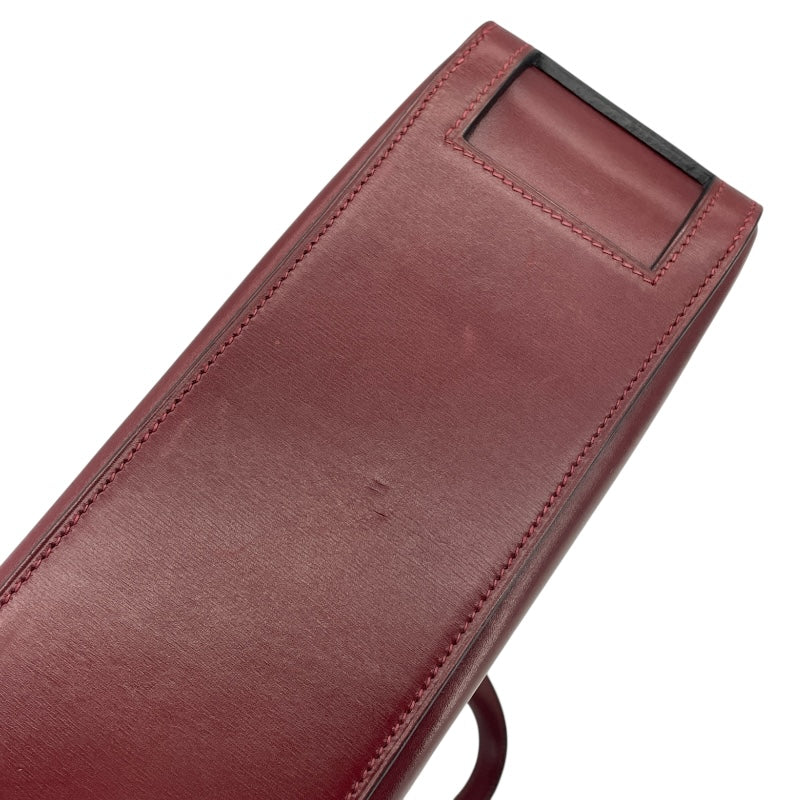 エルメス HERMES エスカバーダ □P刻 ルージュアッシュ GD金具 ボックスカーフ レディース ハンドバッグ