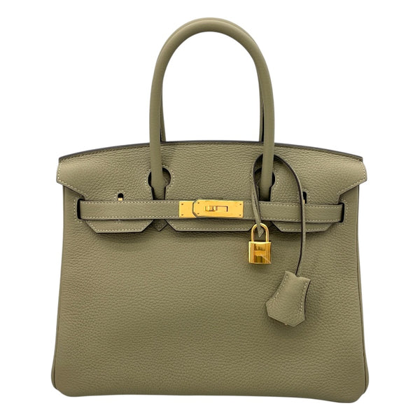 エルメス HERMES バーキン30 A刻 セージ GD金具 トゴ レディース ハンドバッグ