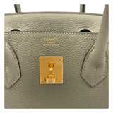 エルメス HERMES バーキン30 A刻 セージ GD金具 トゴ レディース ハンドバッグ