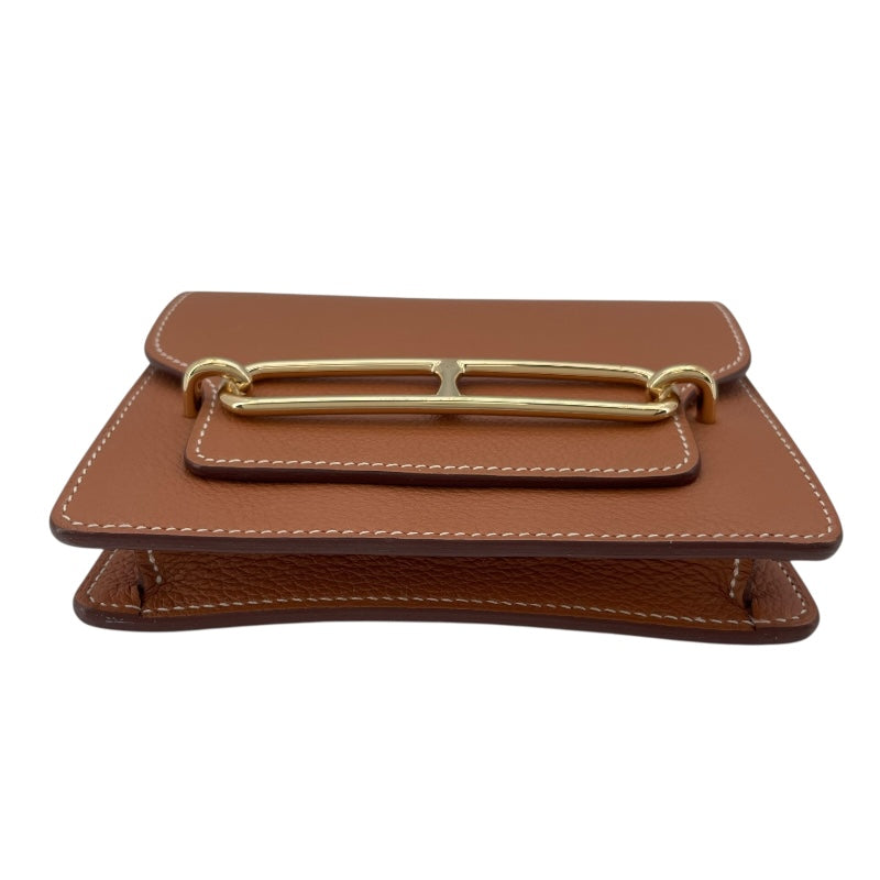 エルメス HERMES ロウリス ルリ スリム Z刻 ゴールド GD金具 エバーカラー レディース 二つ折り財布