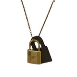 エルメス HERMES オーケリーPM ペンダント エトゥープ GD金具 スイフト/メッキ アクセサリー