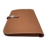 エルメス HERMES ドゴンデュオGM W刻 ゴールド SV金具 トゴ ユニセックス 二つ折り財布