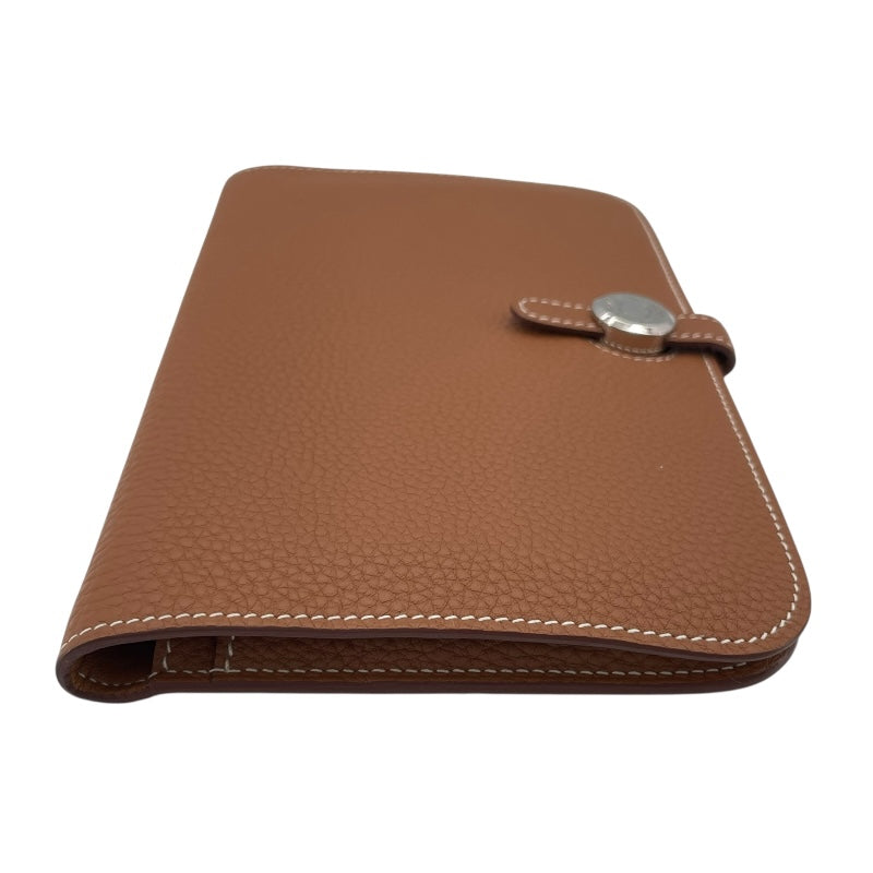 エルメス HERMES ドゴンデュオGM W刻 ゴールド SV金具 トゴ ユニセックス 二つ折り財布