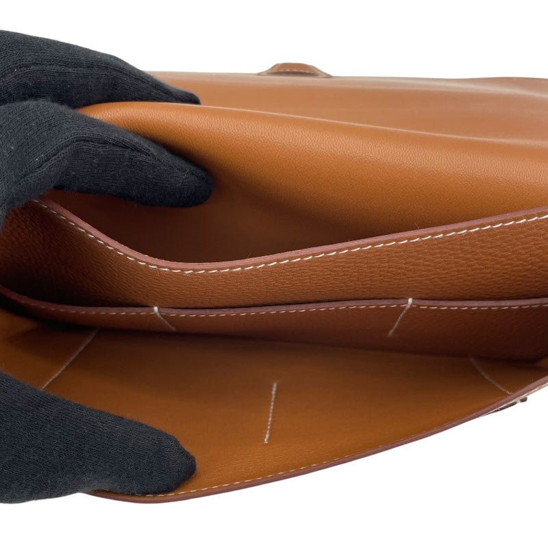 エルメス HERMES ドゴンデュオGM W刻 ゴールド SV金具 トゴ ユニセックス 二つ折り財布