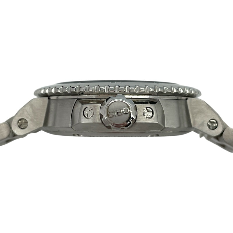 オリス ORIS アクイス デイト 0173377314135 ネイビー SS メンズ 腕時計