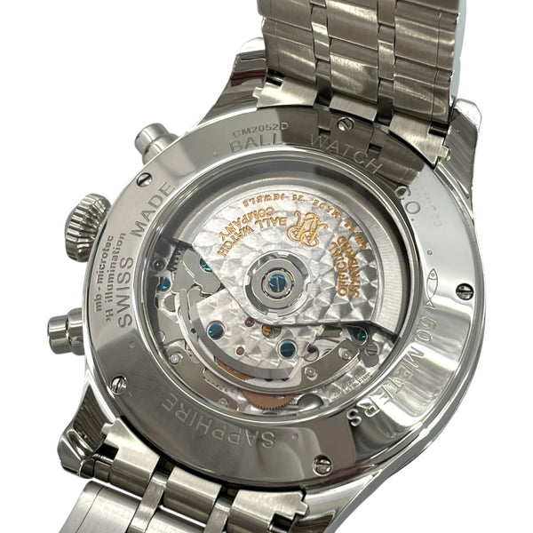 ボールウォッチ BALL Watch トレインマスターワールドタイムクロノグラフ CM2052D-SJ-BK ブラック SS メンズ 腕時計