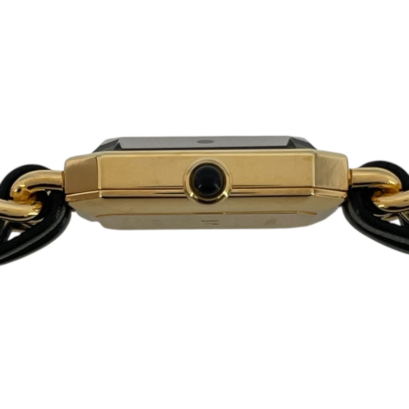 シャネル CHANEL プルミエール S H0001 ブラック GP クオーツ レディース 腕時計
