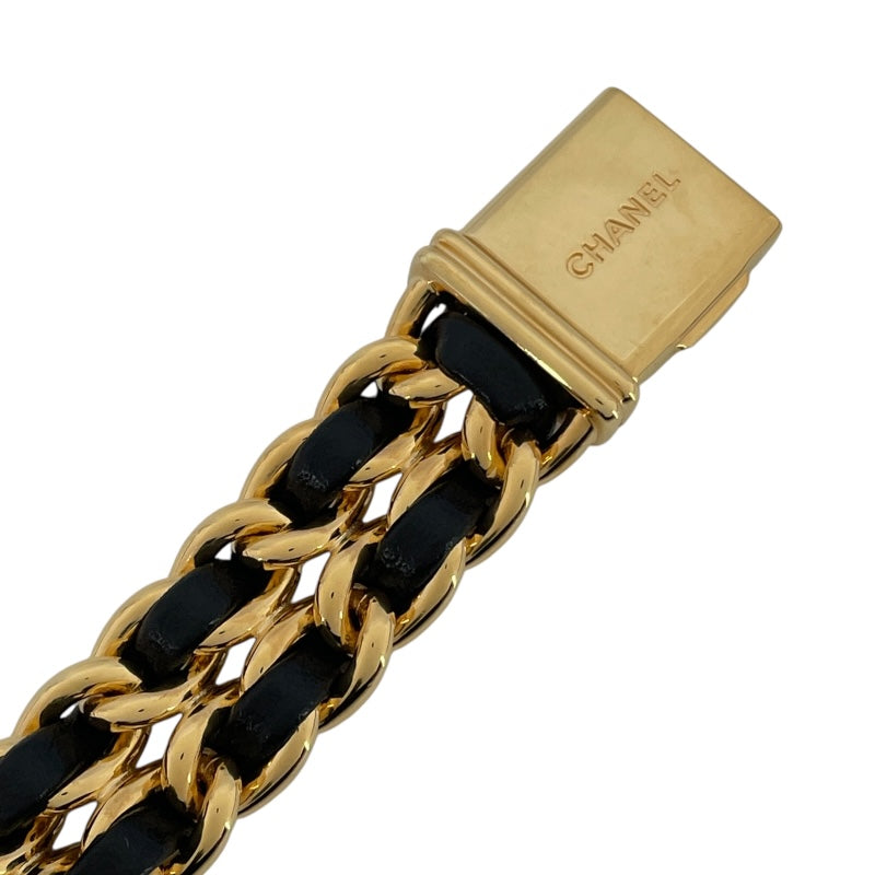 シャネル CHANEL プルミエール S H0001 ブラック GP クオーツ レディース 腕時計
