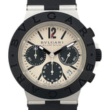 ブルガリ BVLGARI アルミニウム クロノグラフ 103383 アイボリー/ブラック アルミ 自動巻き メンズ 腕時計