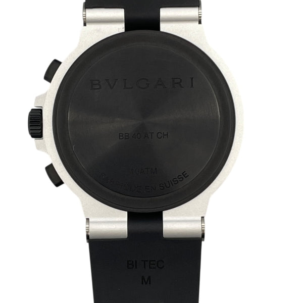 ブルガリ BVLGARI アルミニウム クロノグラフ 103383 アイボリー/ブラック アルミ 自動巻き メンズ 腕時計