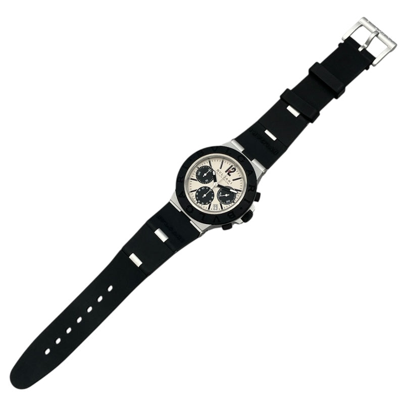 ブルガリ BVLGARI アルミニウム クロノグラフ 103383 アイボリー/ブラック アルミ 自動巻き メンズ 腕時計