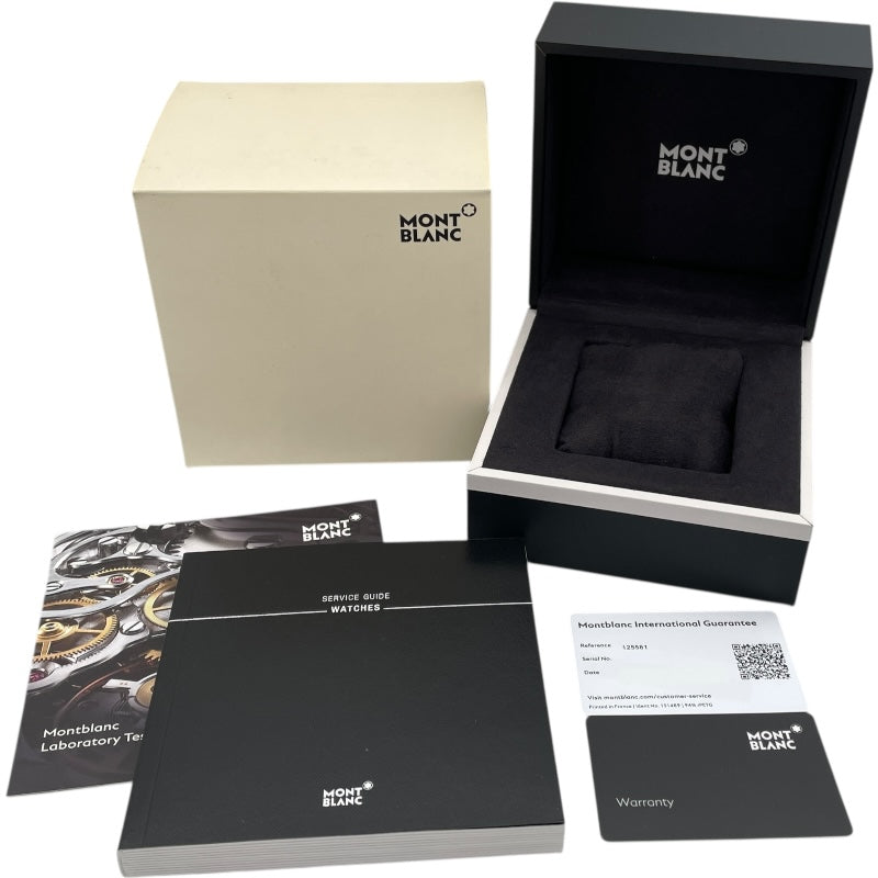 モンブラン MONT BLANC 1858 モノプッシャー MB125581 ブラック SS 自動巻き メンズ 腕時計