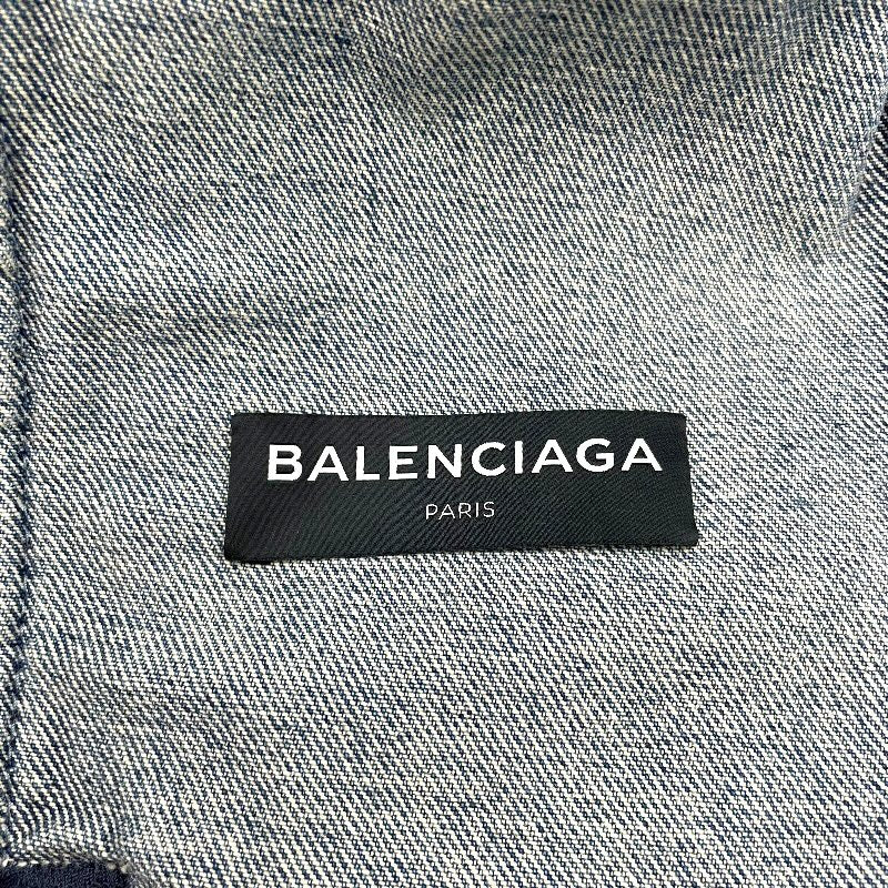 バレンシアガ BALENCIAGA キャンペーンロゴデニムジャケット 487342 ブルー 綿 メンズ デニムジャケット