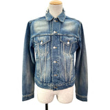 バレンシアガ BALENCIAGA キャンペーンロゴデニムジャケット 487342 ブルー 綿 メンズ デニムジャケット