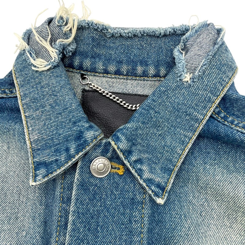 バレンシアガ BALENCIAGA キャンペーンロゴデニムジャケット 487342 ブルー 綿 メンズ デニムジャケット