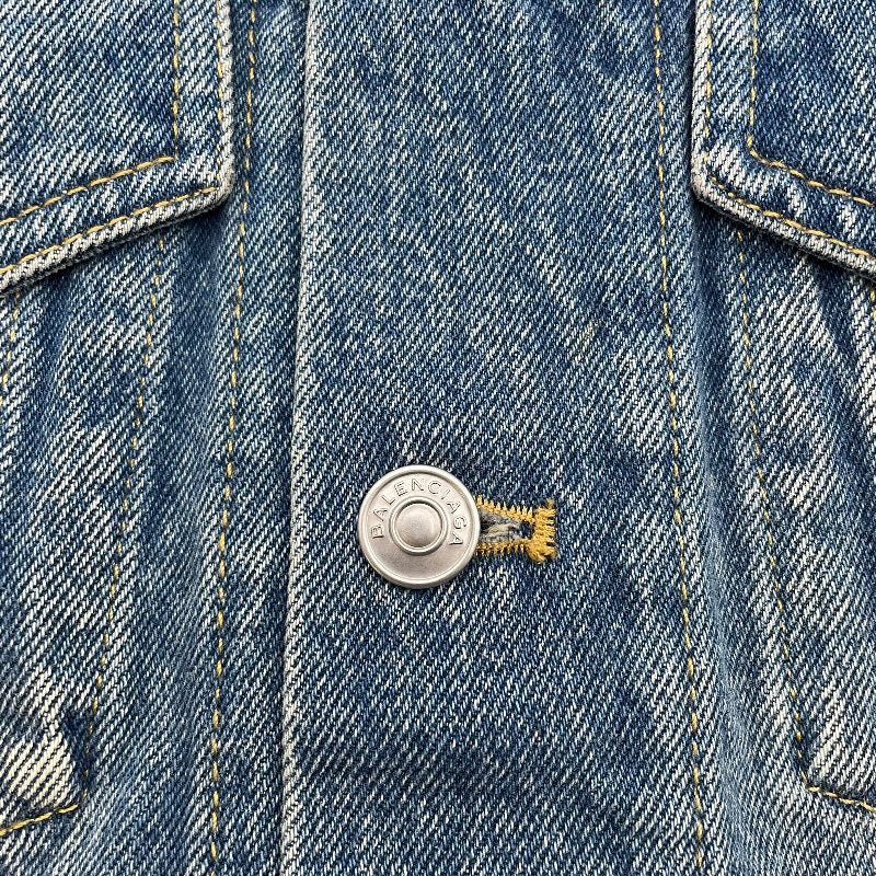 バレンシアガ BALENCIAGA キャンペーンロゴデニムジャケット 487342 ブルー 綿 メンズ デニムジャケット