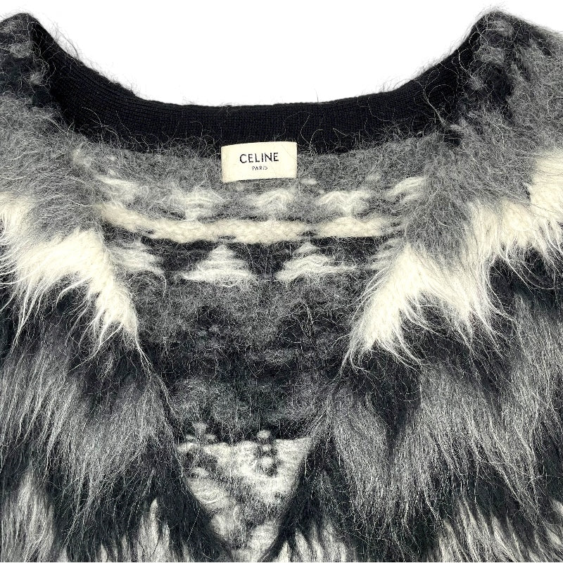 セリーヌ CELINE アルパカウールカーディガン RX017507Z ブラック アルパカ メンズ カーディガン